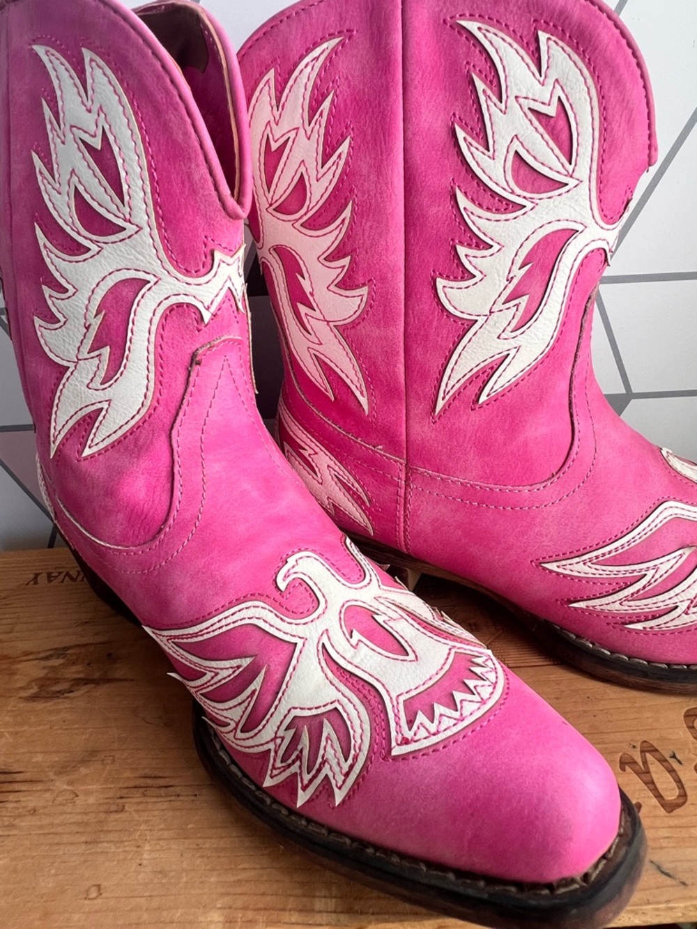 👢Roper Amelia Pink Women's Cowboy Boots - Picture 4 of 14